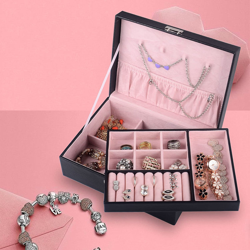 Boîte à bijoux de voyage, Noir