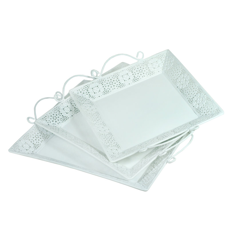 Ensemble de plateaux de service 3 pièces