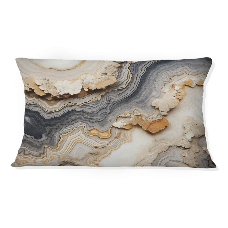 Coussin décoratif gris et orange Minimalisme