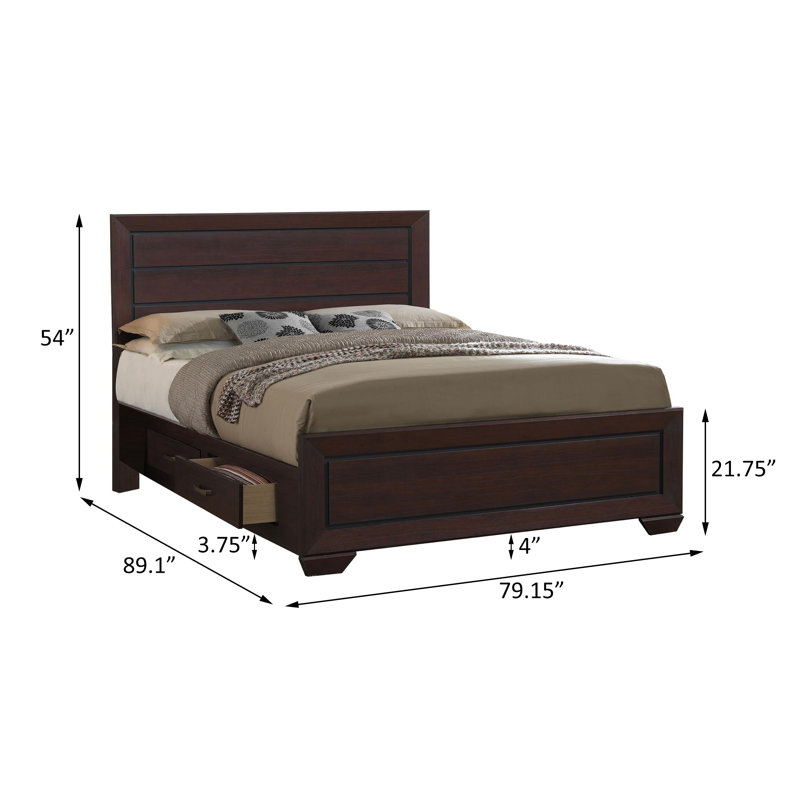 Canmore Storage Bed with 4 Drawers in Dark Cocoa, California King