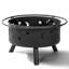 Foyer en maille de fer noir robuste - Élégant poêle de jardin pour l'aménagement paysager de la cour et le chauffage hivernal
