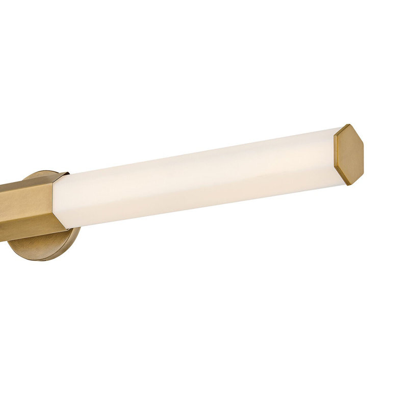 Facet 1 - Light LED Bath Sconce, Heritage Brass