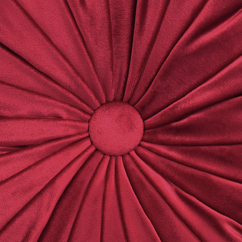 Reyna Round Pillow Cover & Insert, Red, 15'' H x 15'' W