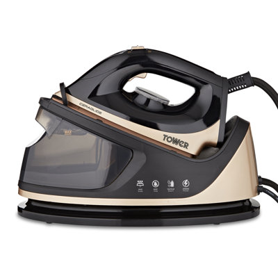 Tower T22023GLD Ceraglide Steam Generator, 2700W, 1.2L, 2700W, Champagne Gold & Black
