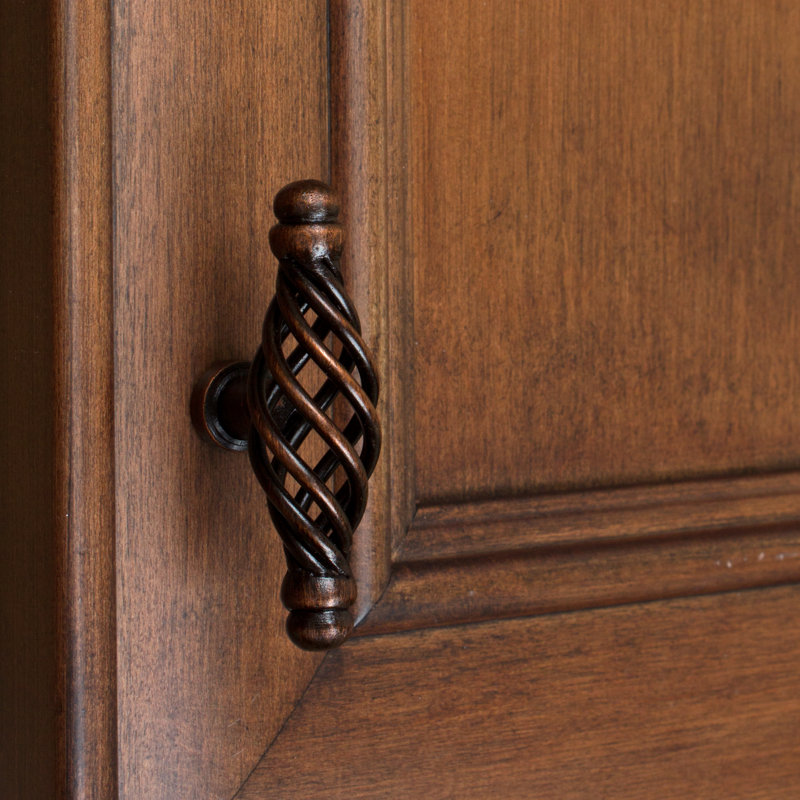 Poignée cage 1 1/8 po, Bronze rustique, 1, 1 5/8"