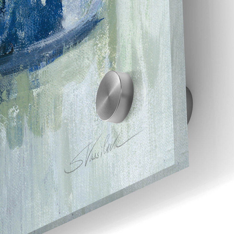 «Chinoiserie Plants Bright» par Silvia Vassileva, art mural en verre acrylique, H 24 po x l 36 po x P 0,2 po