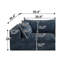 Nuage de velours côtelé bleu avec conception à double couche, coussin amovible, sans assemblage pour les chaises de salon. Siège confortable rembourré de plumes, bricolage modulaire, support en éponge pure, espace de compression haute densité-120915227