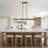12-Light Linear Kitchen Island Pendant Light