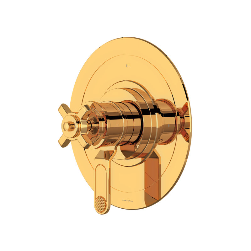 Armstrong™ 1/2" Therm & Pressure Balance Trim with 3 Functions (R23 Rough-In Valve Sold Separately), English Gold
