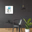  «Spirit Flower 1 Blue C» par Danhui Nai, art mural en verre acrylique, 24 po x 24 po