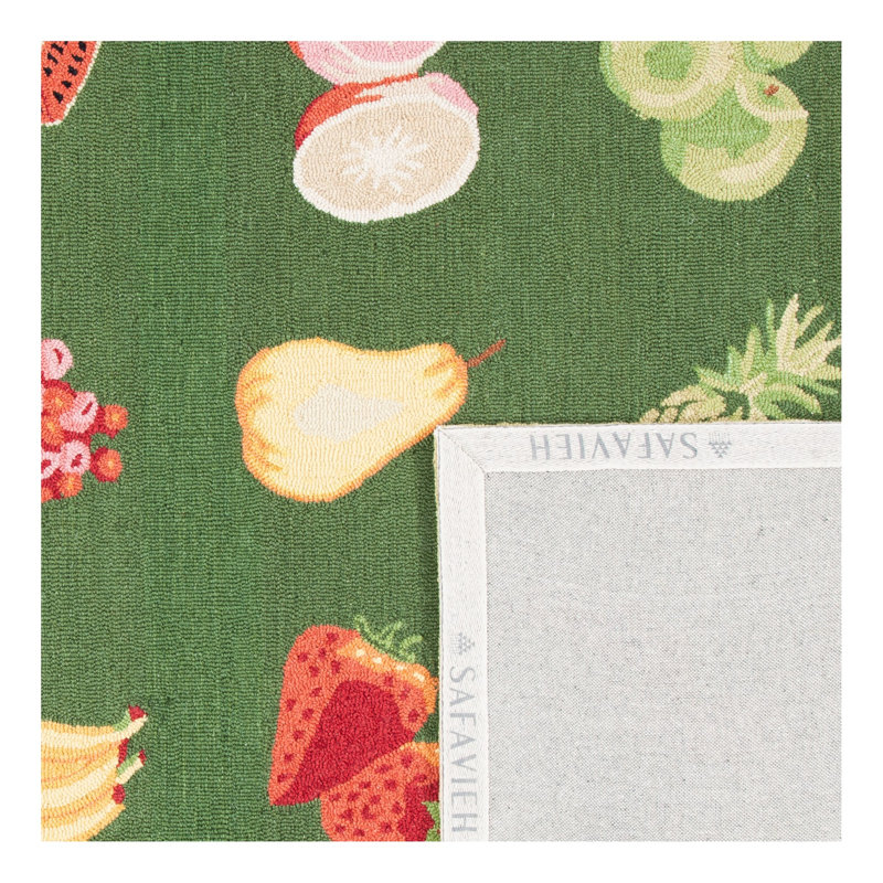 Demitro Hand Hooked Wool Rug, Rectangle 2'6" x 4'