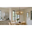 20" W 3-Light Woven Rope Drum Chandelier