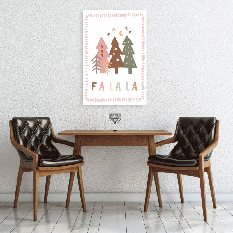 Boho Falala Christmas Trees Minimalist Abstract Christmas Tree Forest Nature Wall Art Print 1 Piece Wrapped Canvas Wall Art