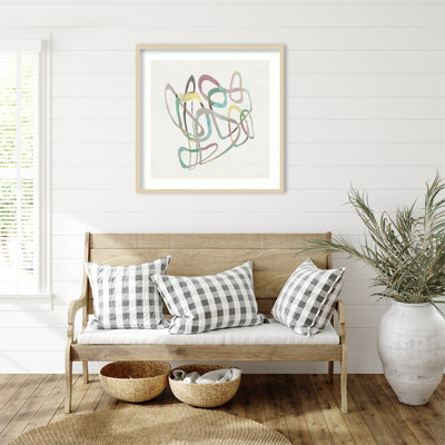 «Pastel Swirl I» par Jacob q, impression sur bois encadrée
