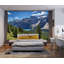 Décoration murale tapisserie naturelle du lac Moraine avec accessoire de suspension incluse
