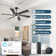 60 Inch Smart Ceiling Fan With Light Kit