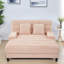 Chaise longue rembourrée en chenille moderne avec dossier réglable et bande lumineuse à DEL-1564775415