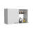 Stackable Wall Storage Cabinet 24" H, Two Internal Shelves, Two External Storage Shelves, One Door, White