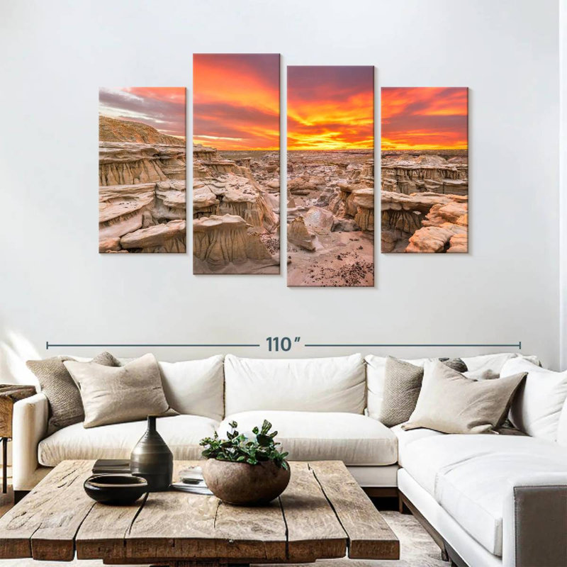 Coucher de soleil à Alvord, Nouveau-Mexique, H 54 po x l 84 po