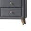 Commode en tissu gris clair Valda (Commode)
