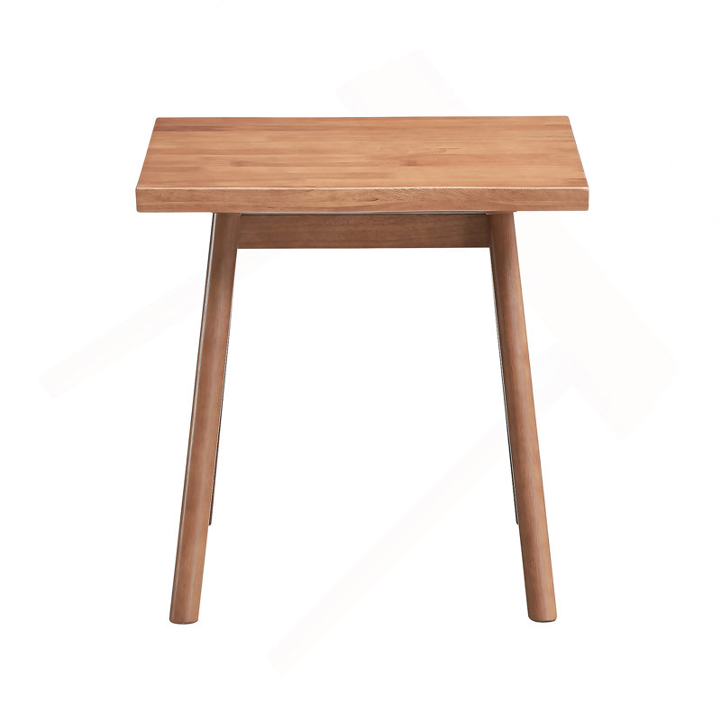Table de bout décontractée à finition naturelle de style Mid-Century 1pc