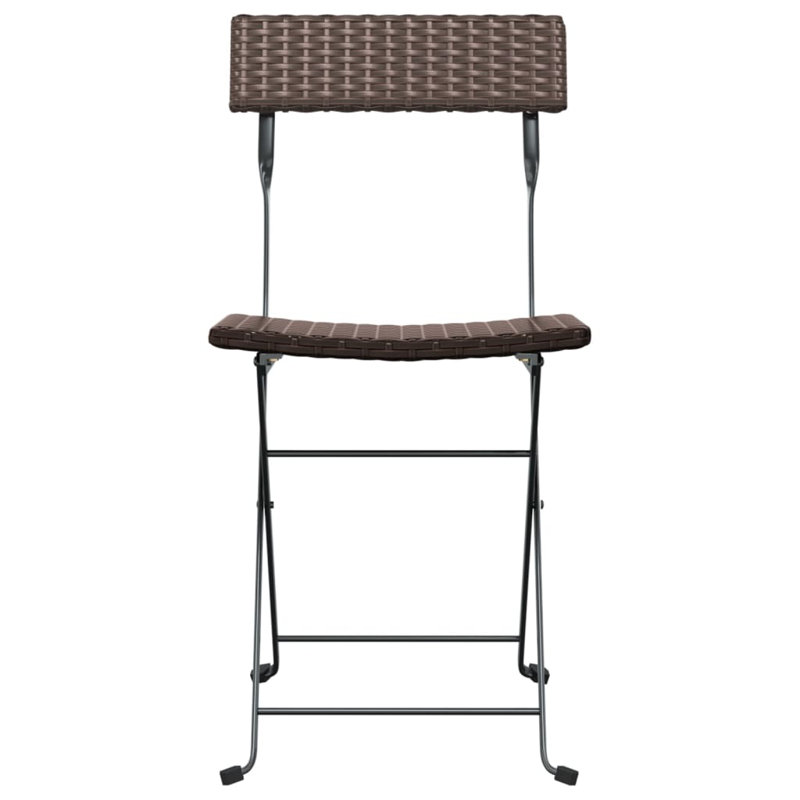 Annecliffe Folding Patio Dining Side Chair, Brown