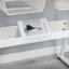 WHITE Table à dessin réglable en verre trempé avec chaise-838364265