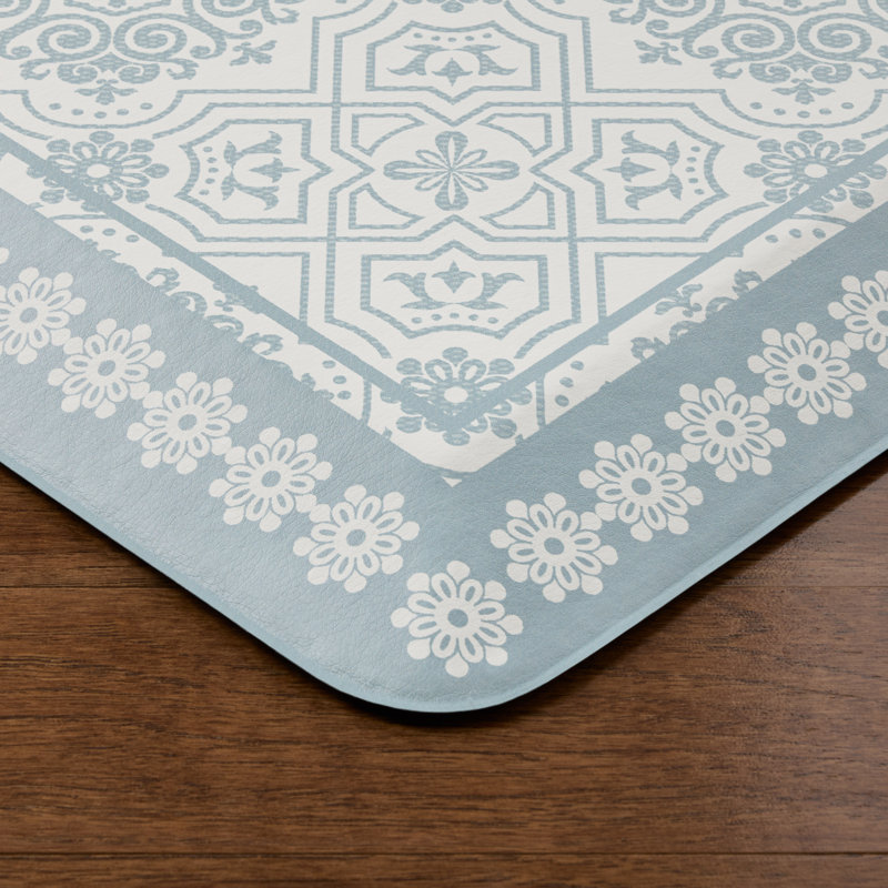 Tapis de cuisine 19,6 po x 39 po MARTHA STEWART Comfort Anti Fatigue Strie Medallion, Gris