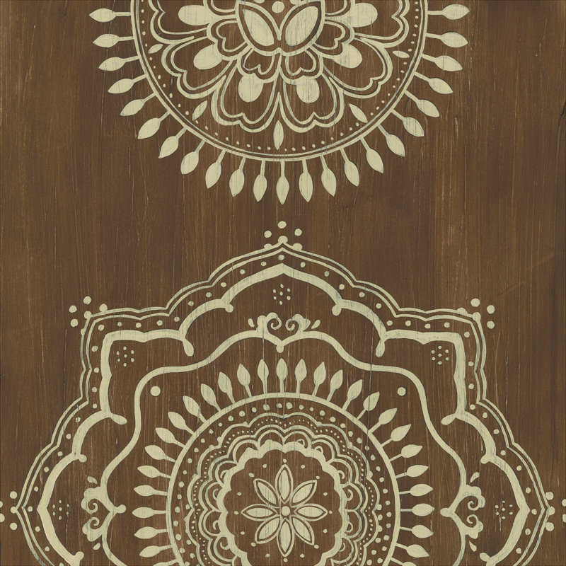 Mandala patiné I, H 30 po x l 30 po x P 1,25 po