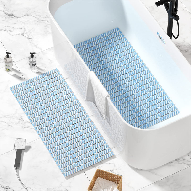 Grainger Plastic / Acrylic Non-Slip Shower Mat, Blue