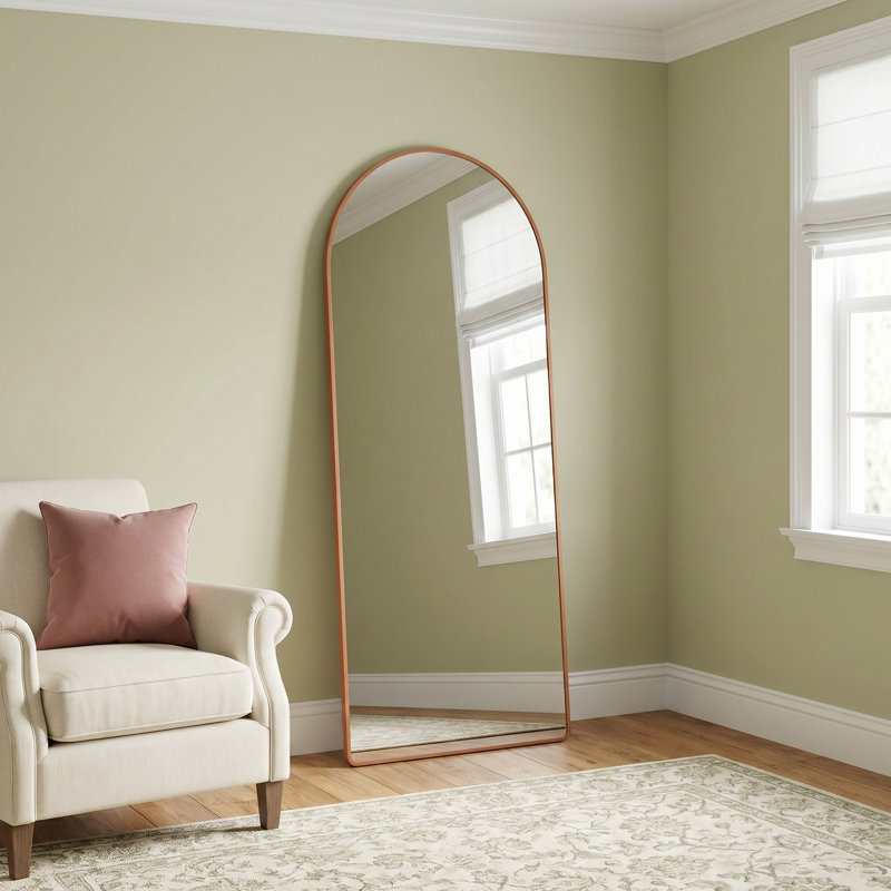 Strophe Solid Wood Arch Floor Mirror