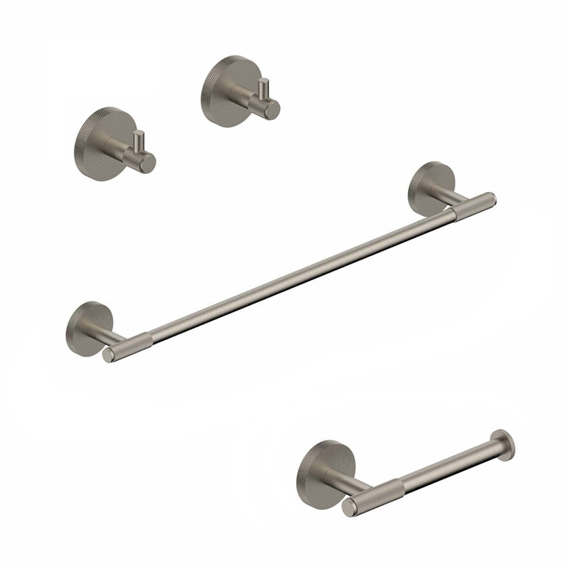 Klass WSBC 256890A Bathroom Hardware Set, Brushed Nickel