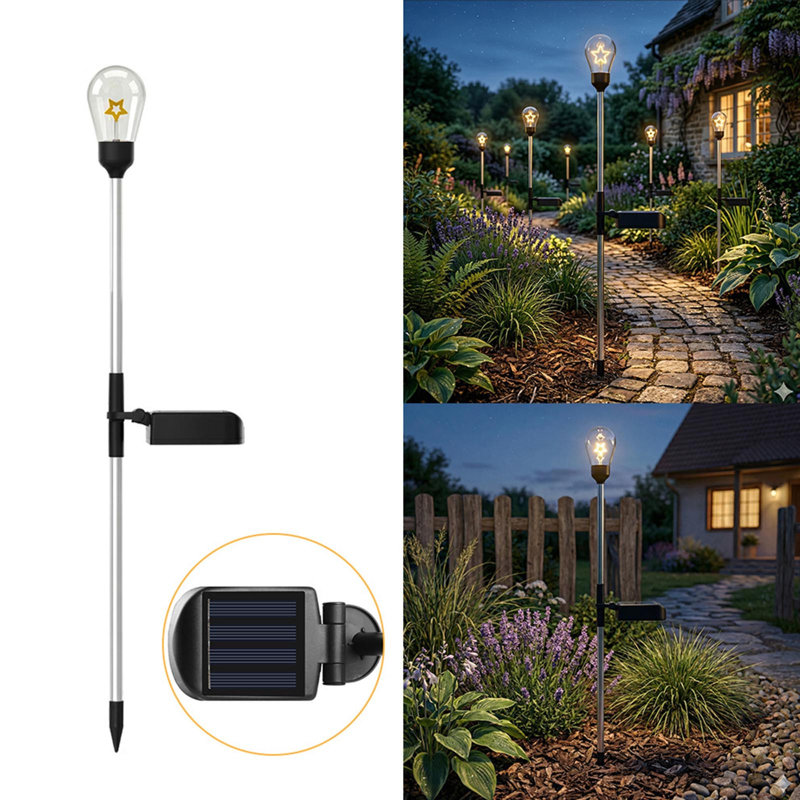 Veilleuse à énergie solaire à filament de tungstène pour jardin et lumière de jardin pour l'extérieur, B