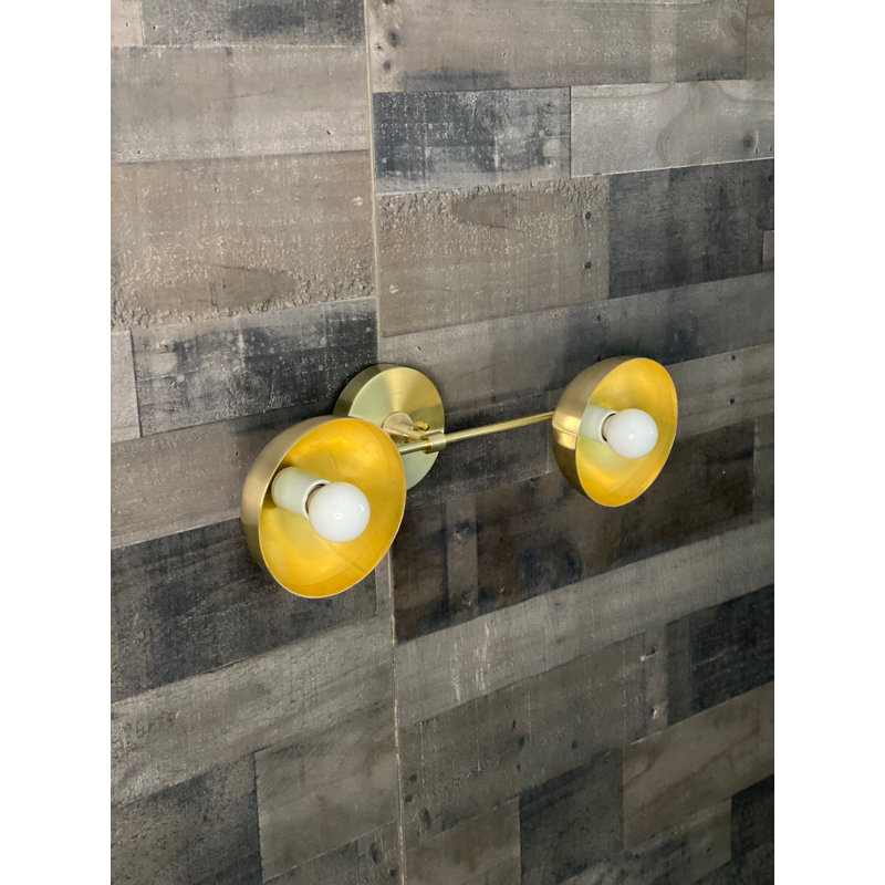 Scheiner Armed Sconce, Raw Brass