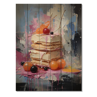 Dessert alimentaire Popart Ix sur bois