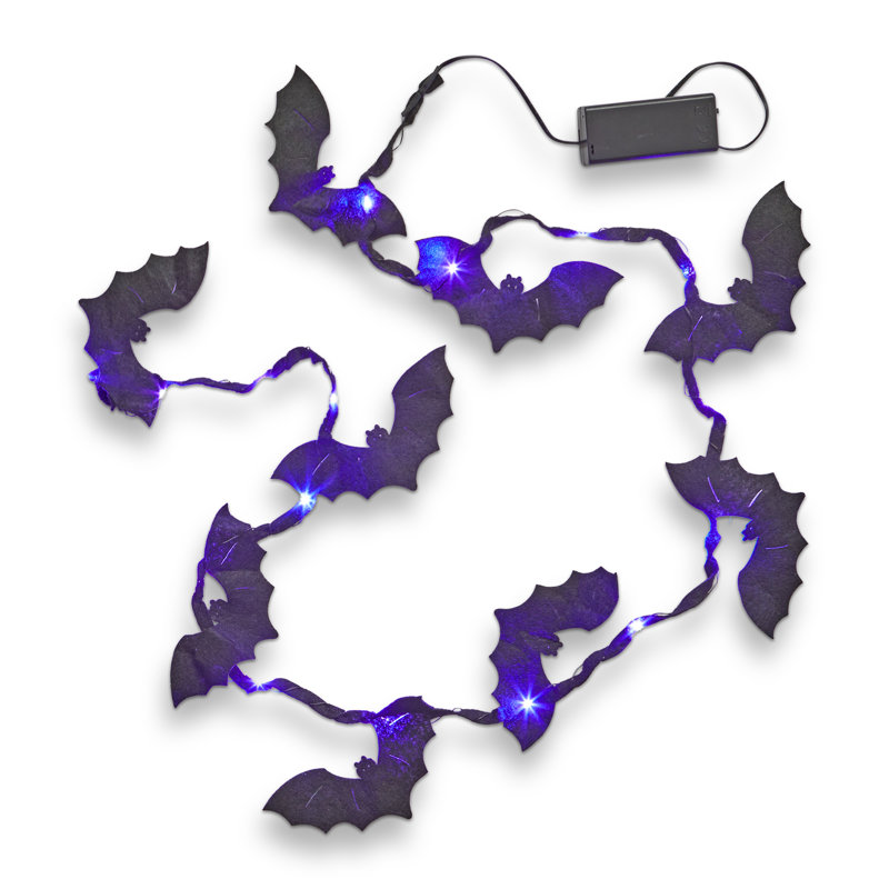 Halloween Felt Bat LED String Lights