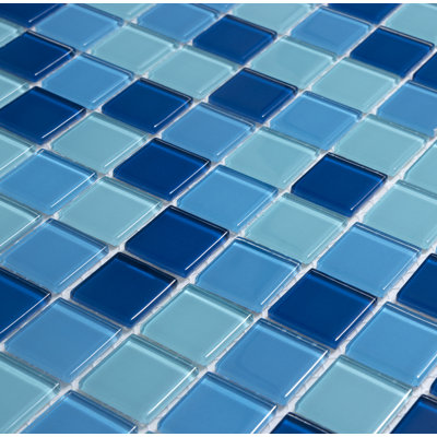 1" x 1" Straight Edge Glass Mosaic Tile