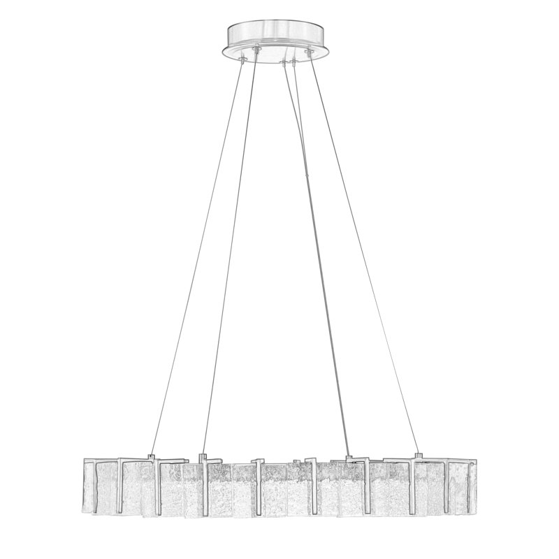 Sevryn 1 - Light Metal LED Chandelier, 77.52" H x 27.55" W x 27.55" D