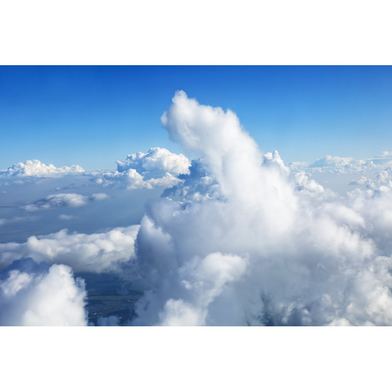 Vue aérienne des nuages par Bim, H 12 po x l 18 po