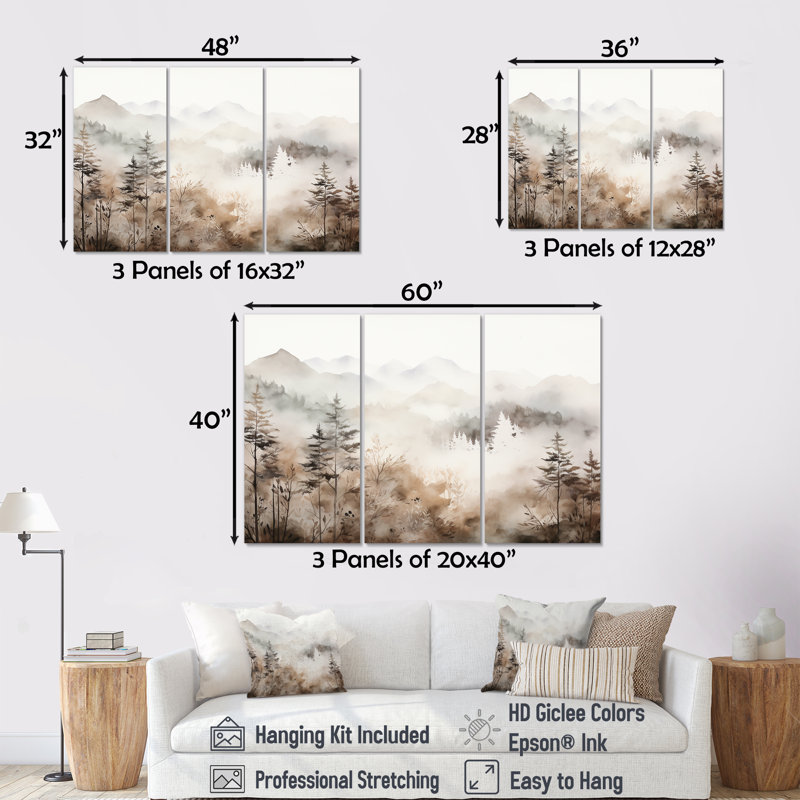 Ensemble de salon Nature S Harmony Serenity, Toile tendue, H 32 po x l 48 po x P 1 po