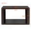 Table basse carrée pour le salon Table basse de style campagnard avec rangement, table centrale à 2 niveaux avec compartiment de rangement semi-ouvert de 30,8 po-1831577650