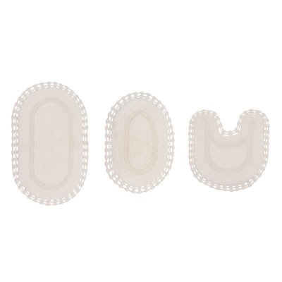 Hampton Crochet Absorbent Cotton Soft 3 Piece Bath Set