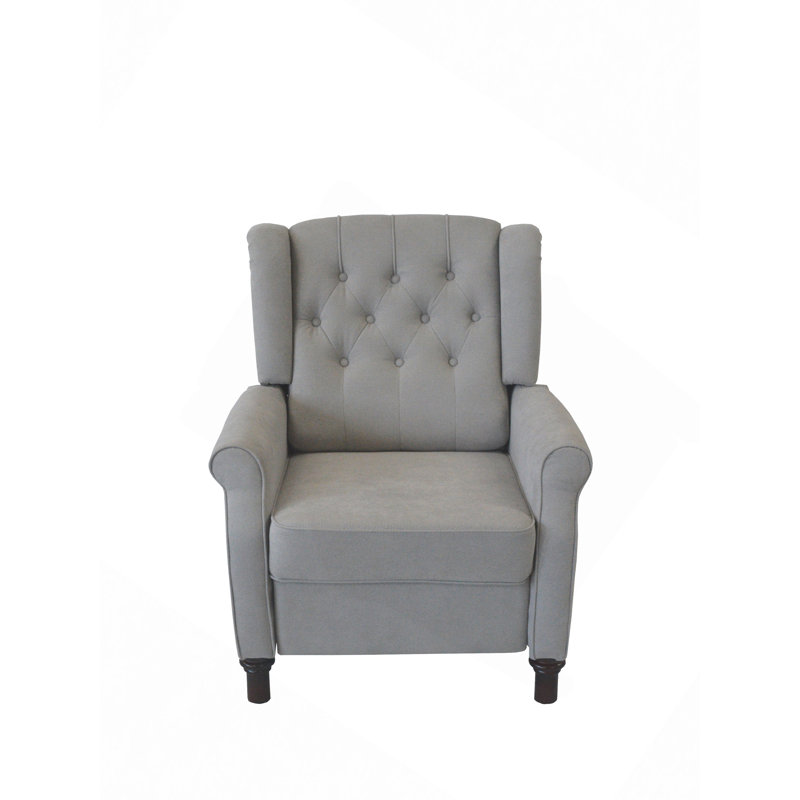 Fauteuil inclinable inclinable avec dossier réglable, Tissu gris pâle