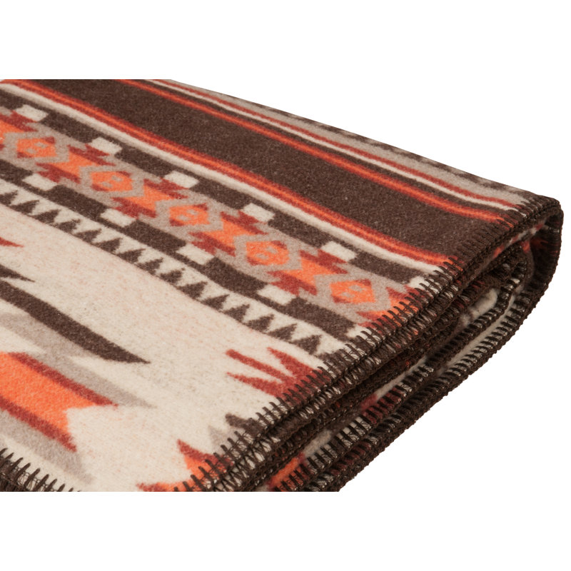 Plaid Wooded River Alamosa 60x72, style sud-ouest, pour lit d'amis et salon, Géométrique multicolore