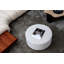 Table basse ronde avec repose-pieds