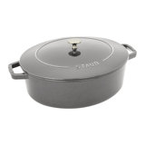 Staub Cast Iron 6.25-Qt Wide Oval Dutch Oven - White