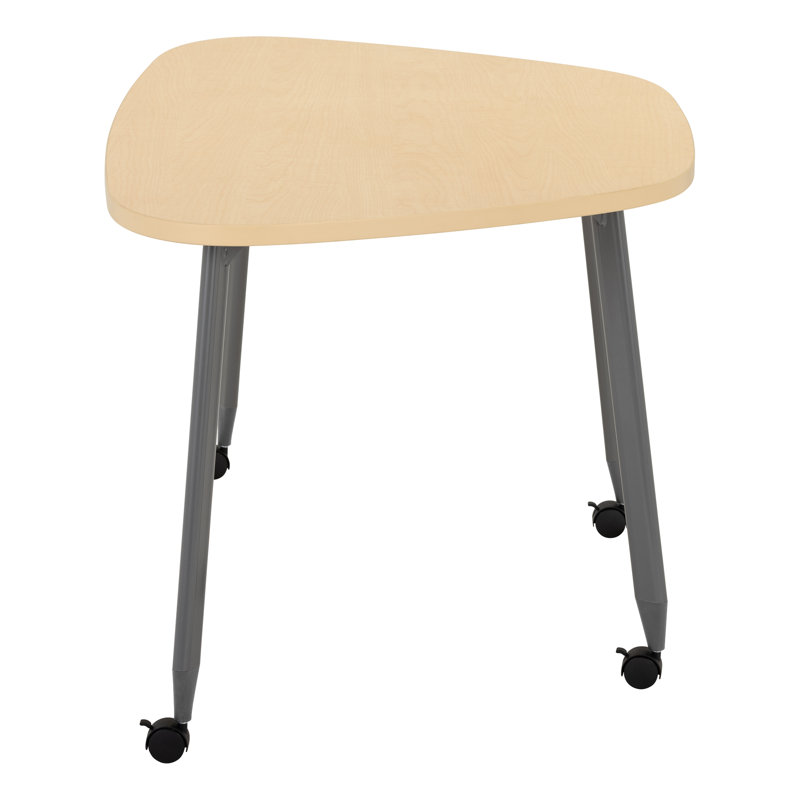 Table mobile trapézoïdale arrondie - travail d'équipe interactif et polyvalent, Tanné
