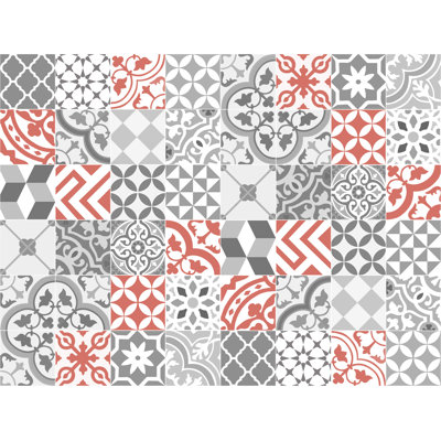 Nora Vinyl Machine Printed Area Rug