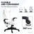 Massage Office Chair, With Heat, High Back Massage Desk Chair, With Reclining Backrest-937747412