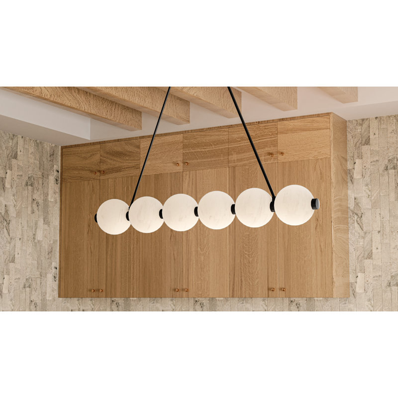 Clarendon Integrated LED Matte Black Linear Chandelier